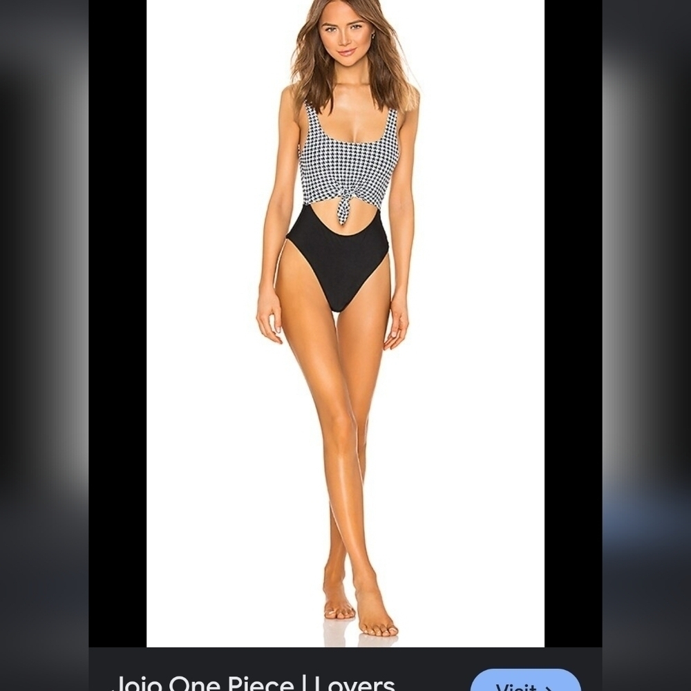 Lovers + friends JOJO ONE PIECE Houndstooth swimsuit extra Large